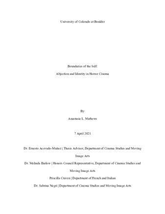 horror cinema thesis pdf