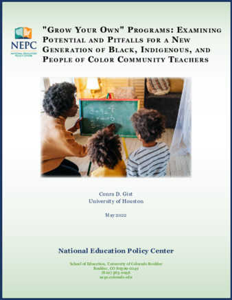"Grow Your Own" Programs: Examining Potential and Pitfalls for a New Generation of Black, Indigenous, and People of Color Community Teachers thumbnail